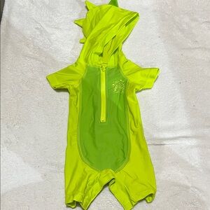 5/$30 Green Dinosaur Hooded Swim / Rashguard